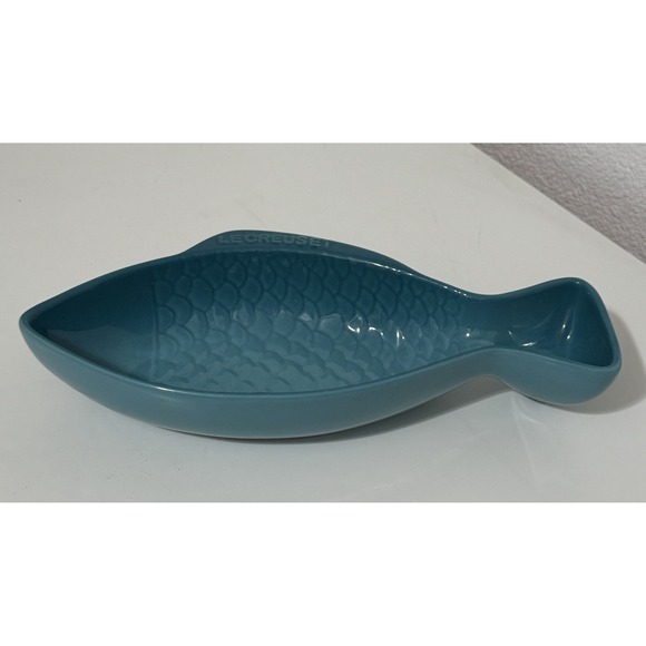Le Creuset Other - Le Creuset Caribbean Blue Small Fish Dish - Discontinued Color - Stoneware - VTG